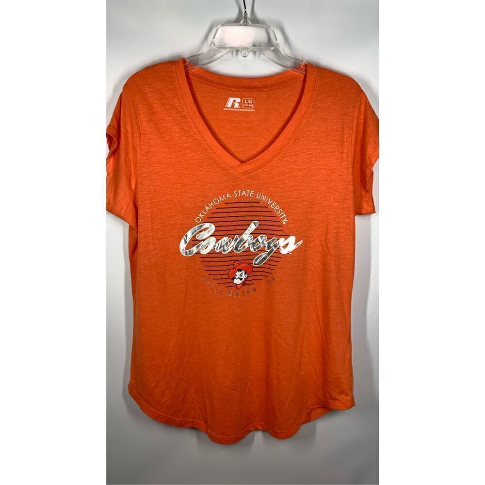 Russel Women's Oklahoma State University Cowboys T-Shirt Orange Size L/G NWOT